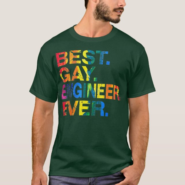 T-shirt Meilleur ingénieur gay jamais gay Égalité des sexe (Devant)