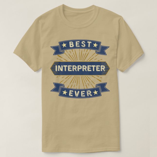 T-shirt Meilleur interprète jamais (Design devant)