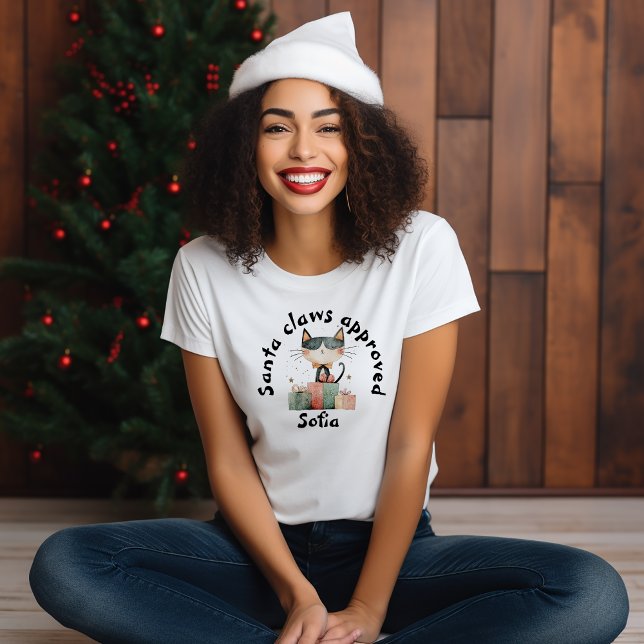 T-shirt Meilleur ironique Chat Maman Nom de Noël noir T-sh (Créateur téléchargé)
