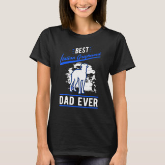 T-shirt Meilleur Italien Greyhhop Papa Jamais Italien Grey