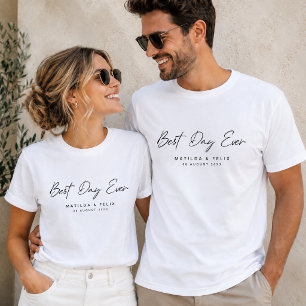 T-Shirt Meilleur Jour de Mariage Couple Chemise