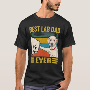 T-shirt Meilleur Lab Papa Jamais Rétro Vintage