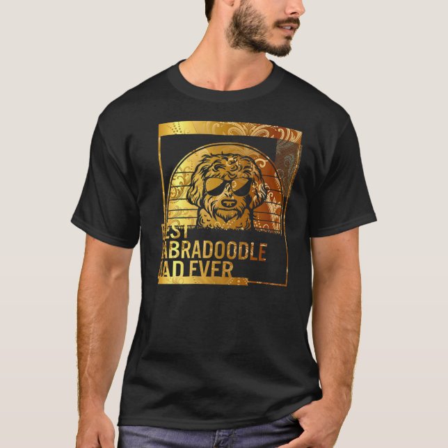 T-shirt Meilleur Labradoodle Papa Ever chien papa pour hom (Devant)