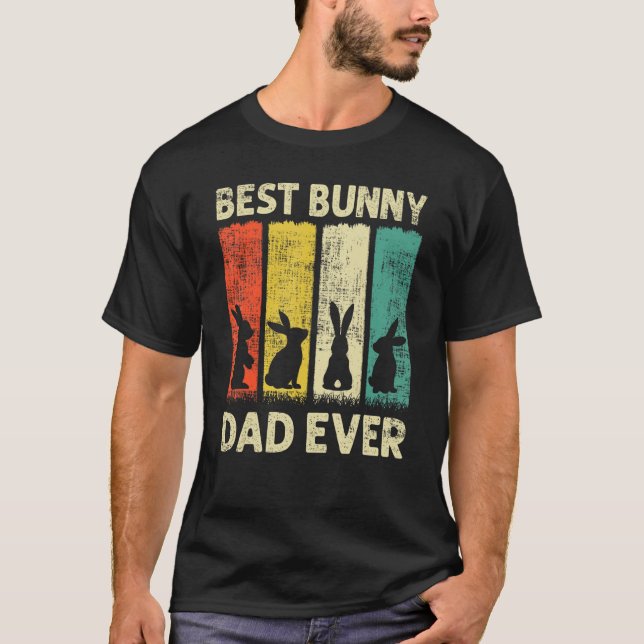 T-shirt Meilleur Lapin Papa Jamais Lapin Lapin Lapin Lapin (Devant)