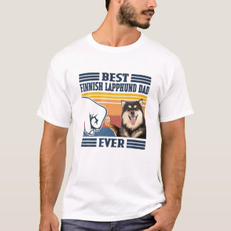 T-shirt Meilleur Lapphund Finlandais Papa Jamais Drôle Chi