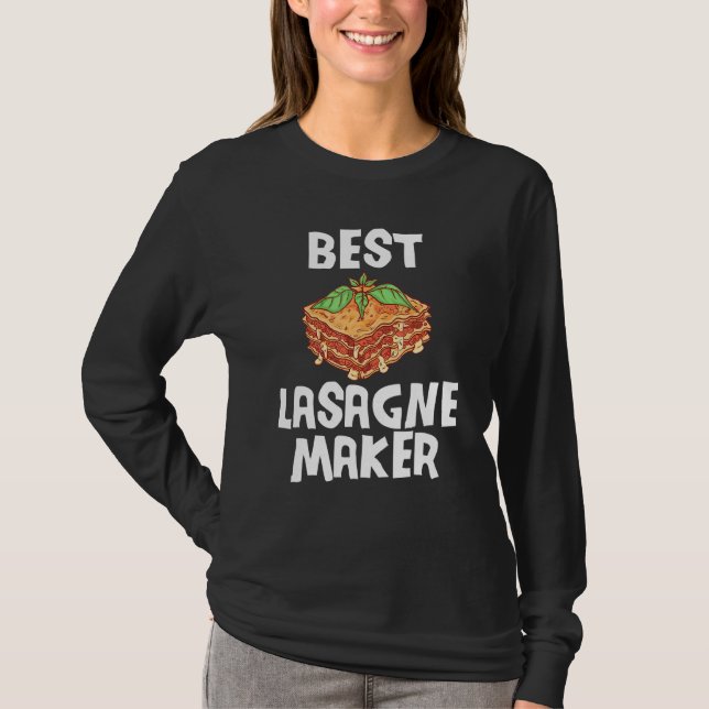 T-shirt Meilleur Lasagna Lasagna Baker Pizza Maker (Devant)