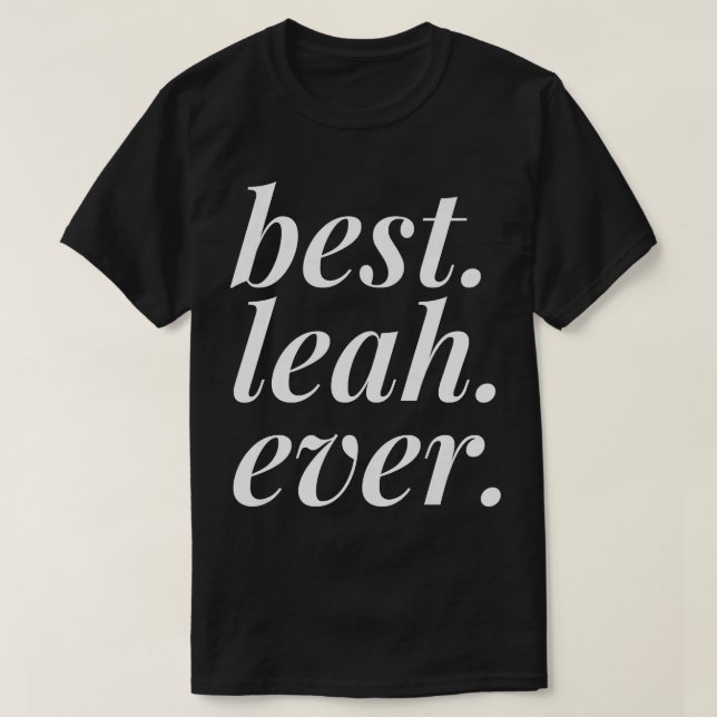 T-shirt Meilleur Leah Ever Nom Femme Personnalisée Fr Fr (Design devant)