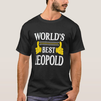 T-shirt Meilleur Leopold du monde Nom personnel Prénom Fun