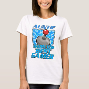 T-shirt Meilleur logo rétro de joueur de tante monde