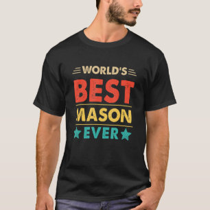 T-shirt Meilleur maçon rétro du monde