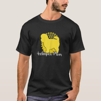 T-shirt Meilleur maman Peekapoo femme Tournesol pattes de 