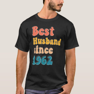 T-shirt Meilleur mari depuis 1962 mariage anniversaire hom