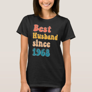 T-shirt Meilleur mari depuis 1968 mariage anniversaire hom