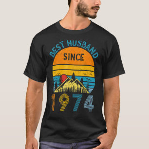 T-shirt Meilleur Mari depuis 1974 48e anniversaire de Mari