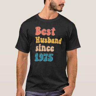 T-shirt Meilleur mari depuis 1975 mariage anniversaire hom