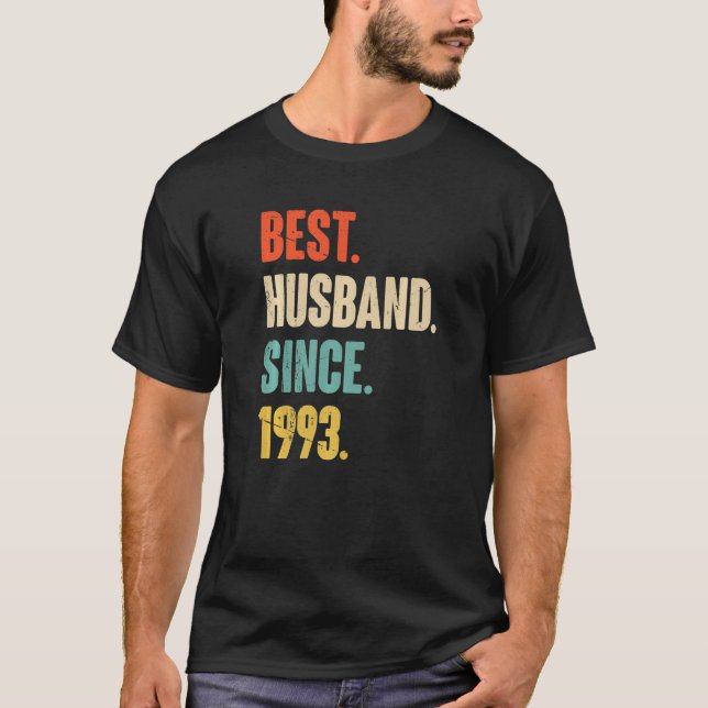T-shirt Meilleur Mari Depuis 1993 29 Anniversaire Mariage  (Devant)