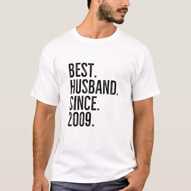 T-shirt Meilleur Mari Depuis 2009 Epic Couple Mariage Anni (Devant)