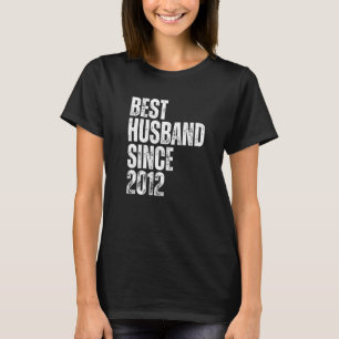 T-shirt Meilleur mari depuis 2012 Vintage Mariage Annivers