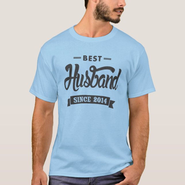 T-shirt Meilleur Mari Depuis 2014 (Devant)