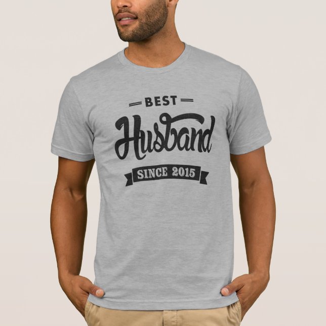 T-shirt Meilleur Mari Depuis 2015 (Devant)