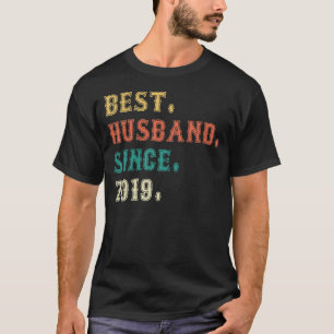 T-shirt Meilleur Mari depuis 2019 3ème anniversaire de Mar