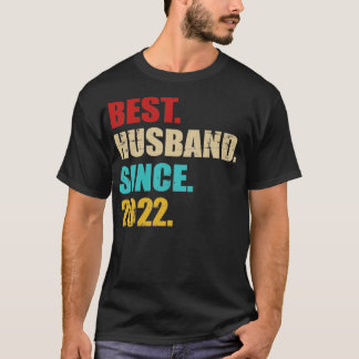 T-shirt Meilleur mari depuis 2022 pour le 1er anniversaire