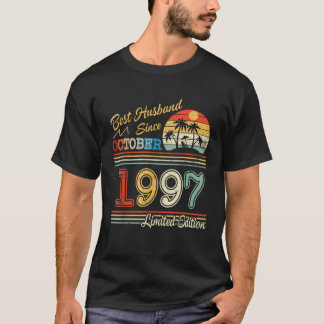 T-shirt Meilleur Mari depuis octobre 1997 Ltd Edition 26 a