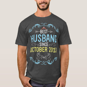 T-shirt Meilleur mari depuis octobre 2013 Joyeux Mariage