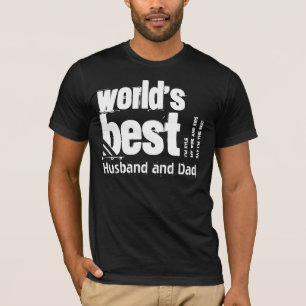 T-shirt Meilleur mari et papa X17A BLACK du monde