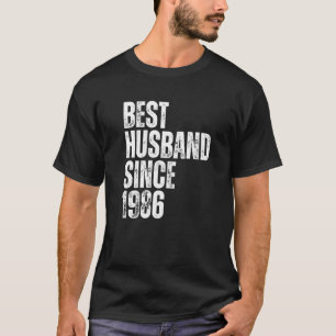 T-shirt Meilleur Mari Homme Depuis 1986 Mariage Vintage An