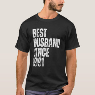 T-shirt Meilleur Mari Homme Depuis 1991 Mariage Vintage An