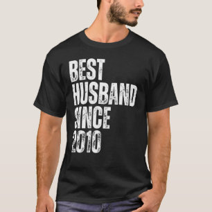 T-shirt Meilleur Mari Homme Depuis 2010 Mariage Vintage An