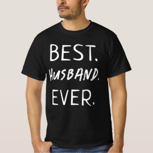 T-SHIRT MEILLEUR MARI TENDANCE À JAMAIS BLANC TYPOGRAPHIE