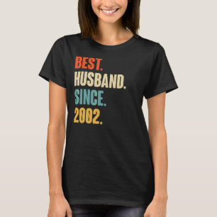 T-shirt Meilleur Mari vintage depuis 2002 20e Mariage Aniv
