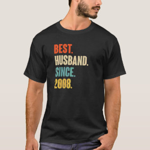T-shirt Meilleur Mari vintage depuis 2008 14ème Mariage An