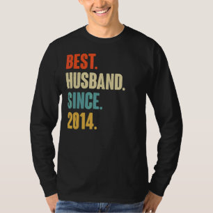 T-shirt Meilleur Mari vintage depuis 2014 8ème Mariage Ani