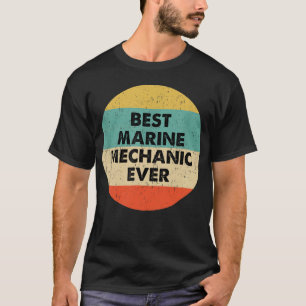 T-shirt Meilleur Mécanicien Marin Jamais