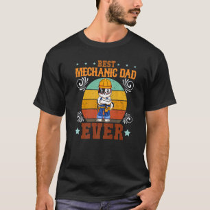T-shirt Meilleur mécanicien papa de tous les temps Technic