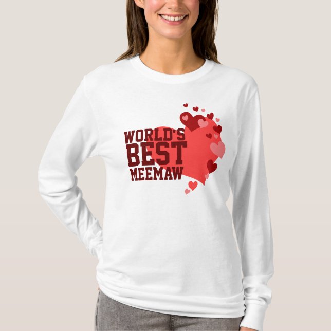 T-shirt Meilleur Meemaw du monde (Devant)