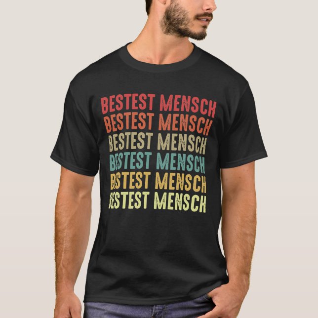 T-shirt Meilleur Mensch Meilleur Homme Cadeau Couleurs rét (Devant)