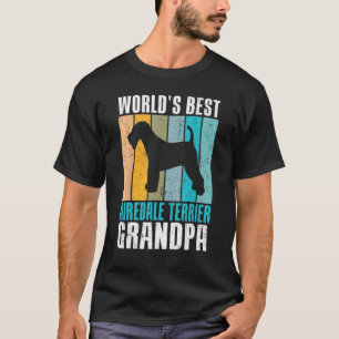 T-shirt Meilleur monde Airedale Terrier Grand-père