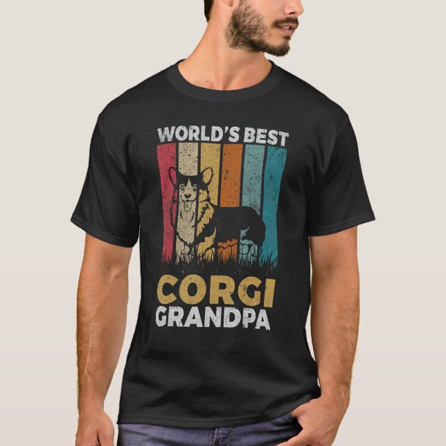 T-shirt Meilleur Monde Corgi Grand-pa (Devant)