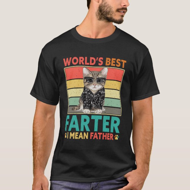 T-shirt Meilleur Monde Fer Je Veux Dire Père Chat Papa (Devant)