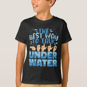 T-shirt Meilleur Moyen De Parler Sous-Marin Langue Signale