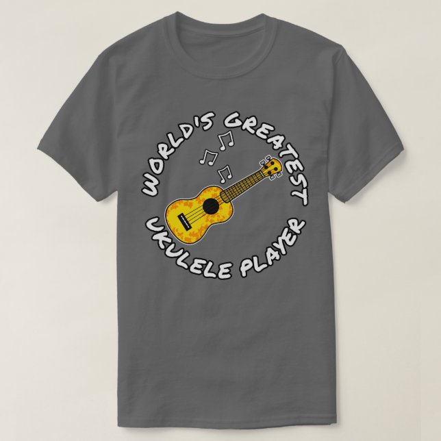 T-shirt Meilleur musicien Ukuleliste du monde (Design devant)