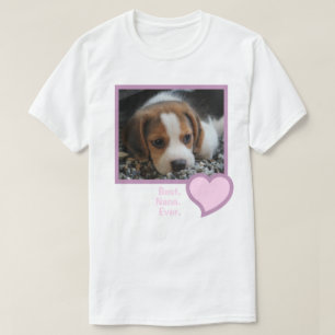 T-shirt Meilleur Nana Jamais rose Texte Pet Chien Photo T-