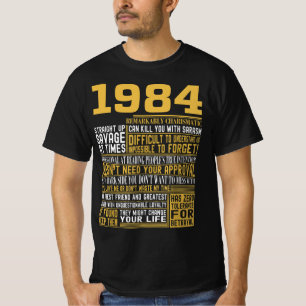 T-shirt Meilleur né en 1984 Faits pour les hommes, les fem