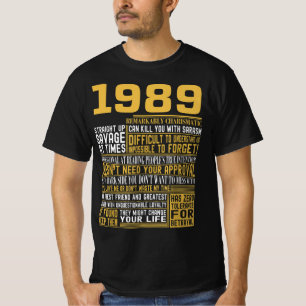 T-shirt Meilleur né en 1989 Faits pour les hommes, les fem