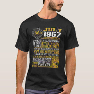 T-shirt Meilleur Né en Juillet 1967 Faits pour femmes