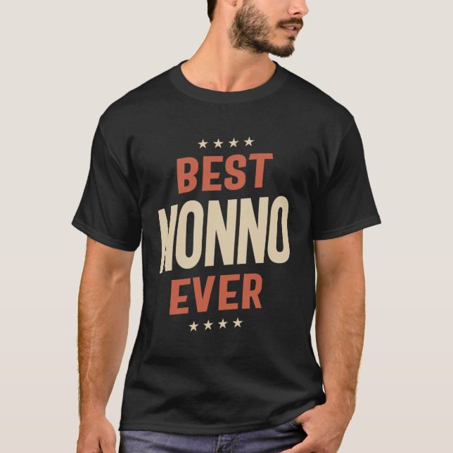 T-shirt Meilleur Nonno Jamais - Père Chéri, Grand-Père Bie (Devant)